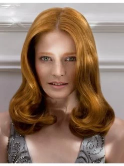 Lace Front Long Synthetic Hair Wavy Blonde Wig Without Bangs