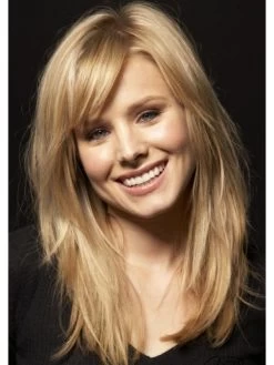 Capless Long Synthetic Hair Straight Blonde Wig With Bangs