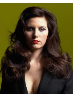 Full Lace Long Synthetic Hair Wavy Auburn Wig Without Bangs