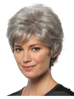 Capless Short Synthetic Hair Wavy Layered Wig