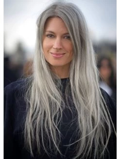 Lace Front Long Synthetic Hair Wig Without Bangs