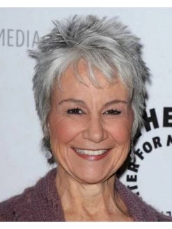 Capless Synthetic Hair Straight Wig For Older Women