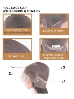 Wavy Short Bob Full Lace Human Hair Wigs For Black Women -Boutique Wig Shop short human hair bob wigs brazilian full lace human hair wigs for black women wet wavy 4