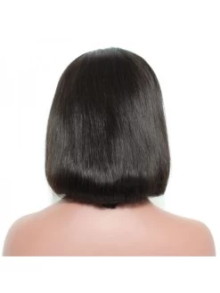 Short Human Hair Wigs Straight Bob Wig For Black Women With Bangs 10 Short Human Hair Wigs Straight Bob Wig For Black Women With Bangs -Boutique Wig Shop short human hair wigs straight bob wig 8a full lace human hair wigs for black women 3