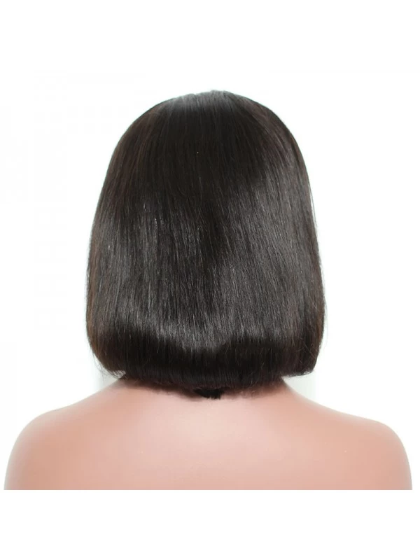 Short Human Hair Wigs Straight Bob Wig For Black Women With Bangs 4 Short Human Hair Wigs Straight Bob Wig For Black Women With Bangs - Image 4
