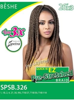 Beshe Pre-Stretched 3X SPERTA Crochet Braid 26