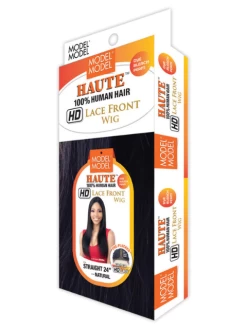 Model Model Haute 100% Human Hair HD Lace Frontal Wig - STRAIGHT 24" -Boutique Wig Shop straight243m