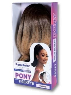 Janet Collection Remy Illusion Ponytail - TIGEREYE -Boutique Wig Shop tigereye7m