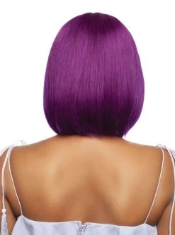 Mane Concept Trill 13A Human Hair HD 6" Deep Pre-Colored Lace Front Wig - RICH PURPLE STRAIGHT BOB -Boutique Wig Shop troc23324m