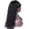 Remy Human Hair Lace Wig Loose Deep Wave With Full Bangs