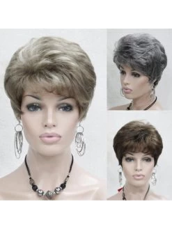 Very Short Hairstyles For Women Synthetic Straight Hair Wig 7 Very Short Hairstyles For Women Synthetic Straight Hair Wig -Boutique Wig Shop very short hairstyles for older women synthetic straight hair wig hairpiece free shipping 2