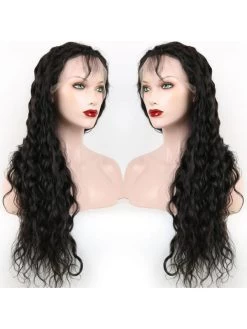 Water Wave Front Lace Wigs Brazilian Human Hair Wigs For Black Women And Wet Wavy -Boutique Wig Shop water wave full front lace wigs brazilian full lace human hair wigs for black women and 2